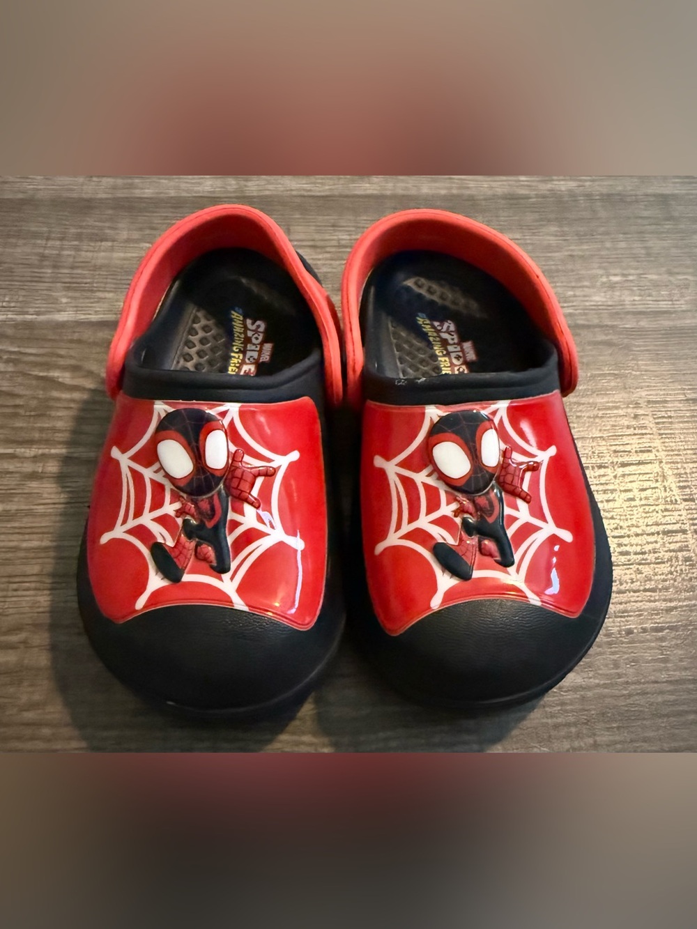 Kids Red Spider Web Slip-On Shoes